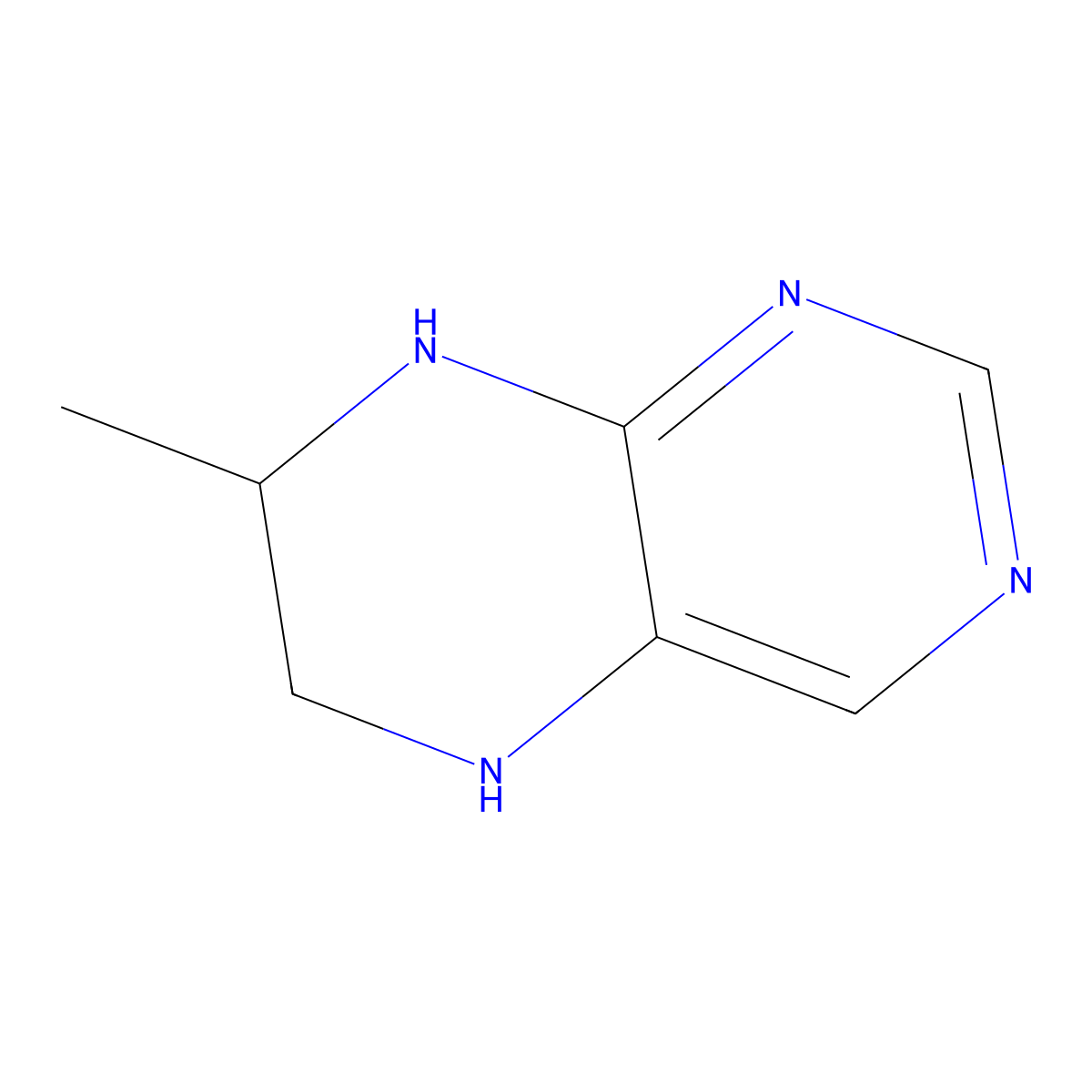 (7R)-7-methyl-5,6,7,8-tetrahydropteridine molecular structure, CAS 2490322-61-5
