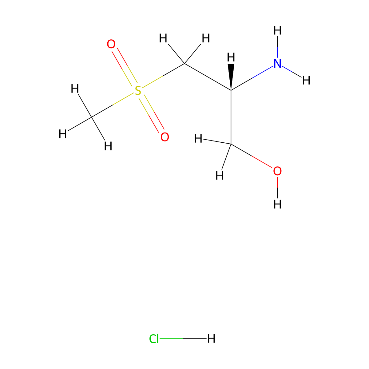 (2R)-2-amino-3-methanesulfonylpropan-1-ol hydrochloride molecular structure, CAS 2490322-84-2