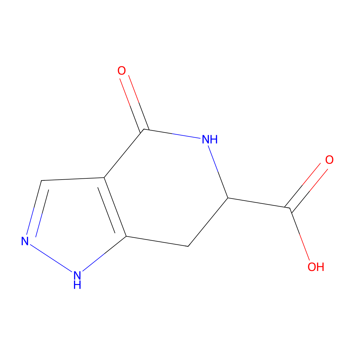 (6S)-4-Oxo-1,5,6,7-tetrahydropyrazolo[4,3-c]pyridine-6-carboxylic acid molecular structure, CAS 2490344-74-4