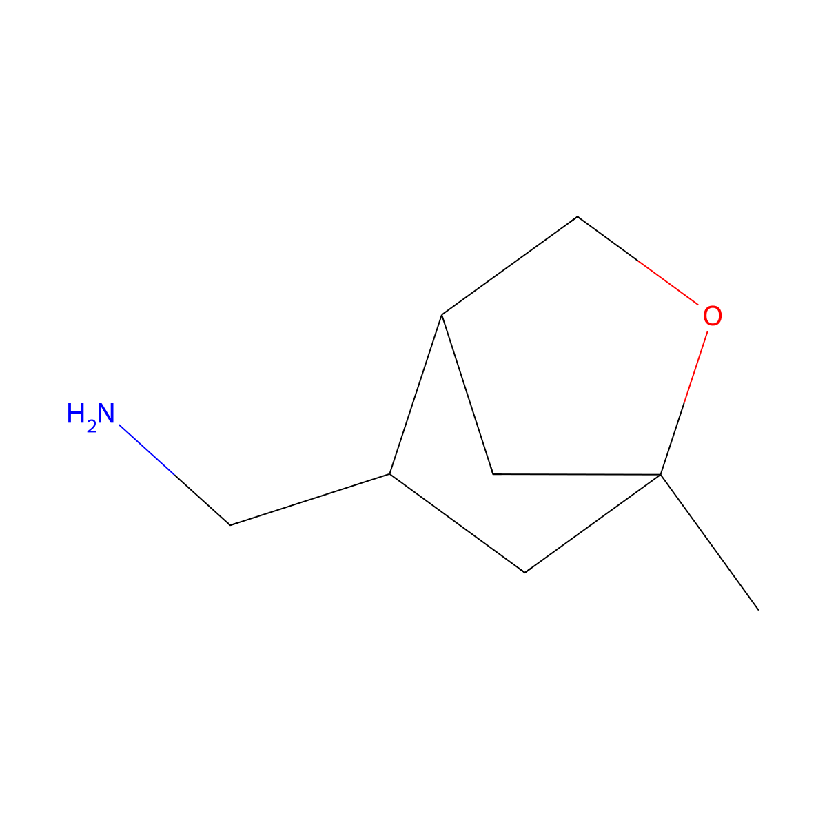 [(1R,4S,5S)-1-methyl-2-oxabicyclo[2.2.1]heptan-5-yl]methanamine molecular structure, CAS 2490344-79-9