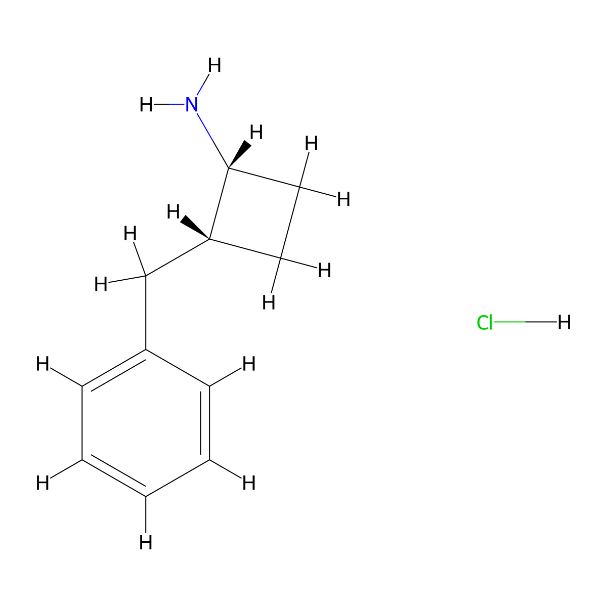 rac-(1R,2R)-2-benzylcyclobutan-1-amine hydrochloride molecular structure, CAS 2490344-80-2