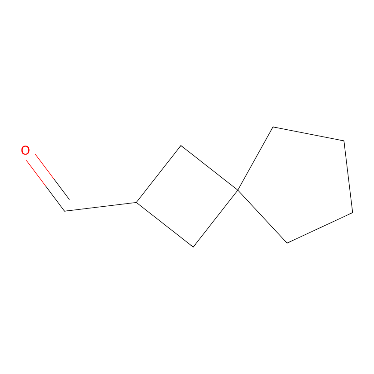 Spiro[3.4]octane-2-carbaldehyde molecular structure, CAS 2490375-51-2