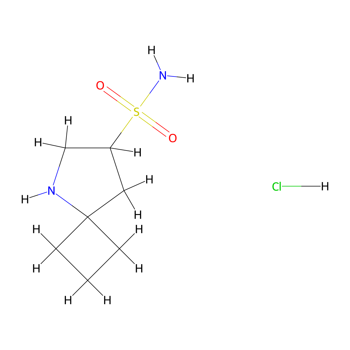 5-Azaspiro[3.4]octane-7-sulfonamide hydrochloride molecular structure, CAS 2490375-53-4