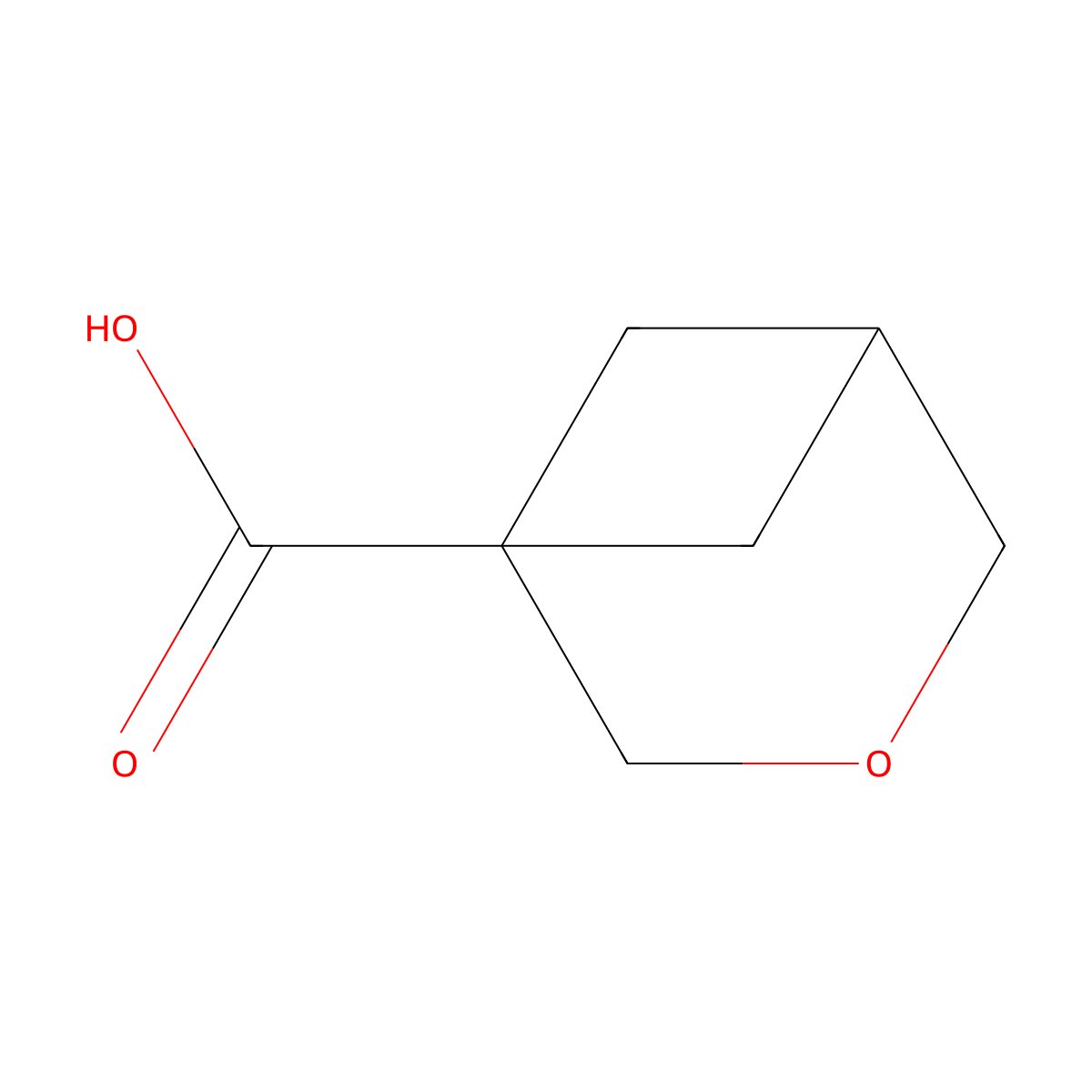 3-Oxabicyclo[3.1.1]heptane-1-carboxylic acid molecular structure, CAS 2490375-56-7