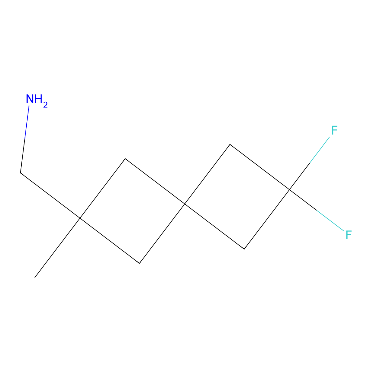 1-{6,6-Difluoro-2-methylspiro[3.3]heptan-2-yl}methanamine molecular structure, CAS 2490375-60-3