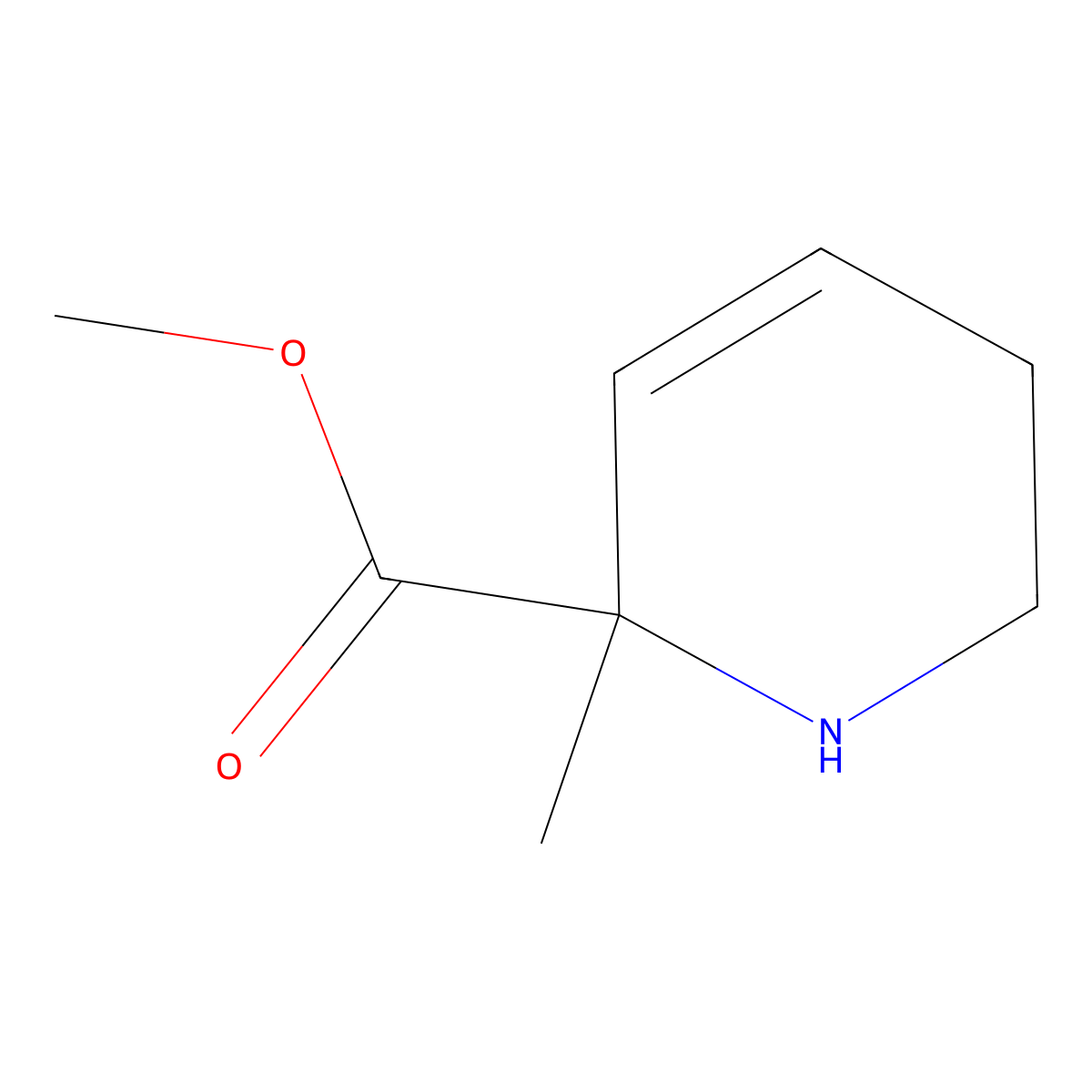 Methyl 2-methyl-1,2,5,6-tetrahydropyridine-2-carboxylate molecular structure, CAS 2490375-68-1