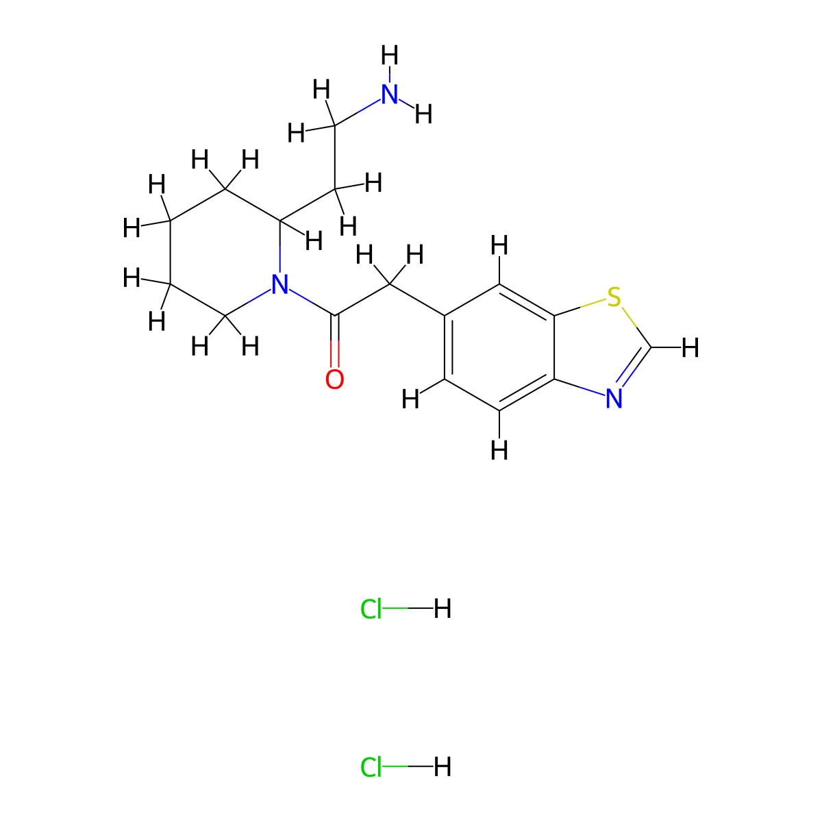 1-[2-(2-Aminoethyl)piperidin-1-yl]-2-(1,3-benzothiazol-6-yl)ethan-1-one dihydrochloride molecular structure, CAS 2490398-42-8