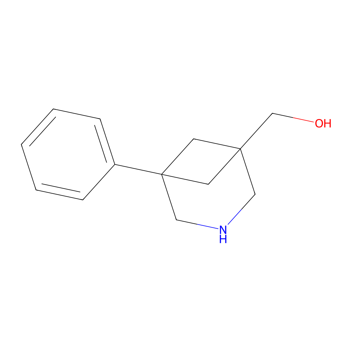 {5-Phenyl-3-azabicyclo[3.1.1]heptan-1-yl}methanol molecular structure, CAS 2490398-43-9