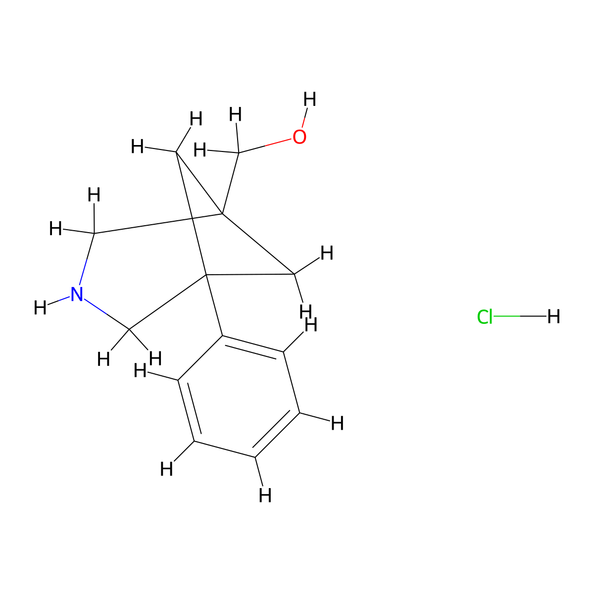 (5-Phenyl-3-azabicyclo[3.1.1]heptan-1-YL)methanol hydrochloride molecular structure, CAS 2490398-44-0