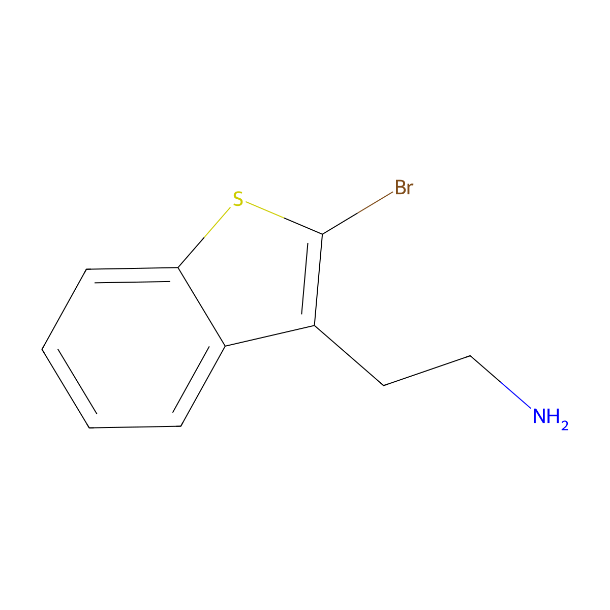2-(2-Bromo-1-benzothiophen-3-yl)ethan-1-amine molecular structure, CAS 2490398-51-9