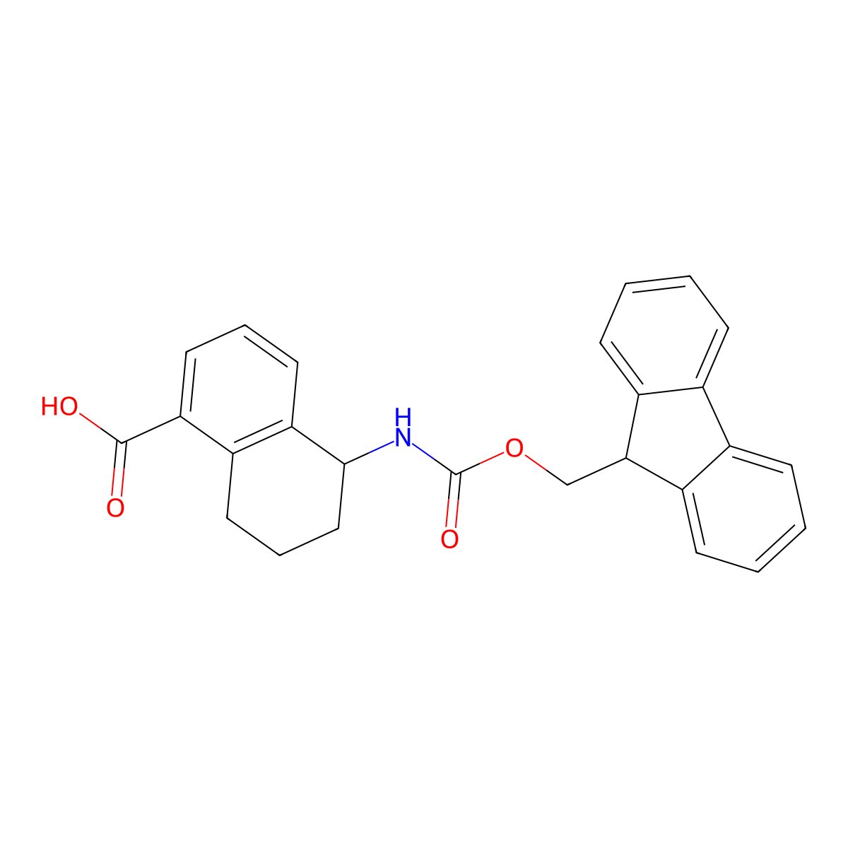 5-(9H-Fluoren-9-ylmethoxycarbonylamino)-5,6,7,8-tetrahydronaphthalene-1-carboxylic acid molecular structure, CAS 2490398-79-1