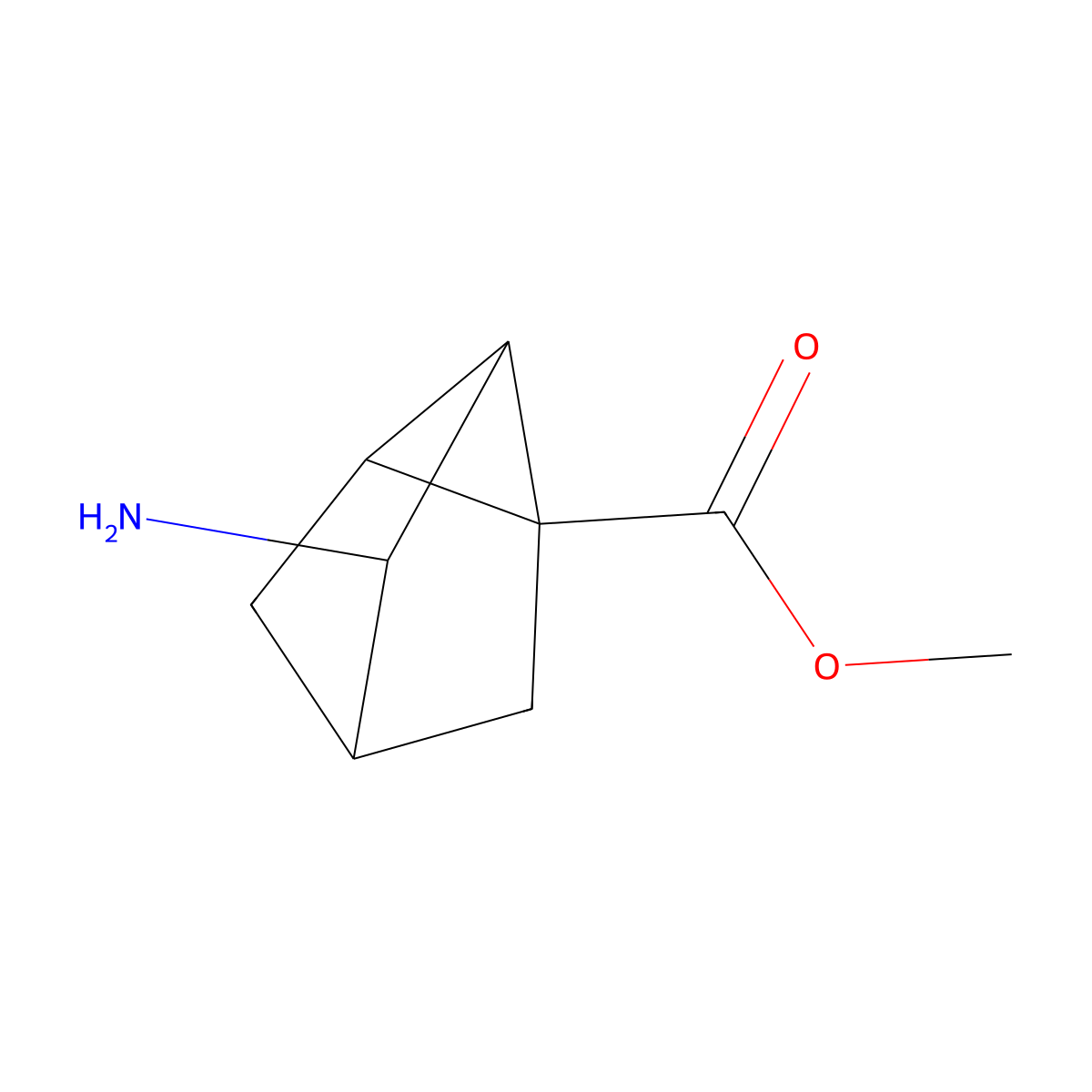 Methyl 3-aminotricyclo[2.2.1.0,2,6]heptane-1-carboxylate molecular structure, CAS 2490400-51-4