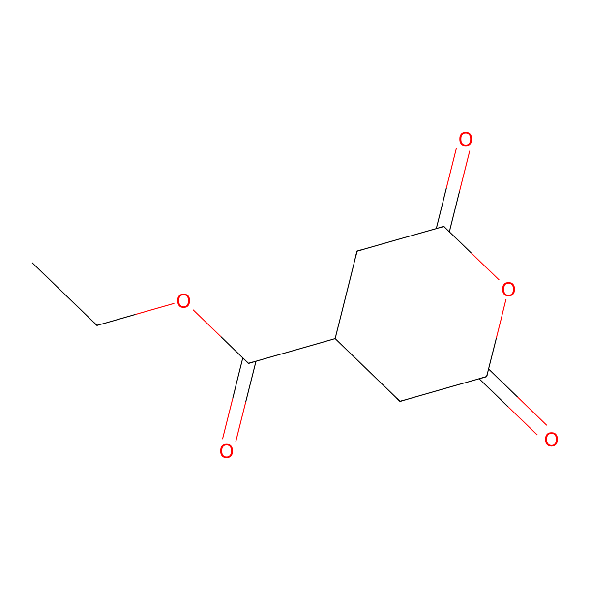 Ethyl 2,6-dioxooxane-4-carboxylate molecular structure, CAS 2490400-62-7