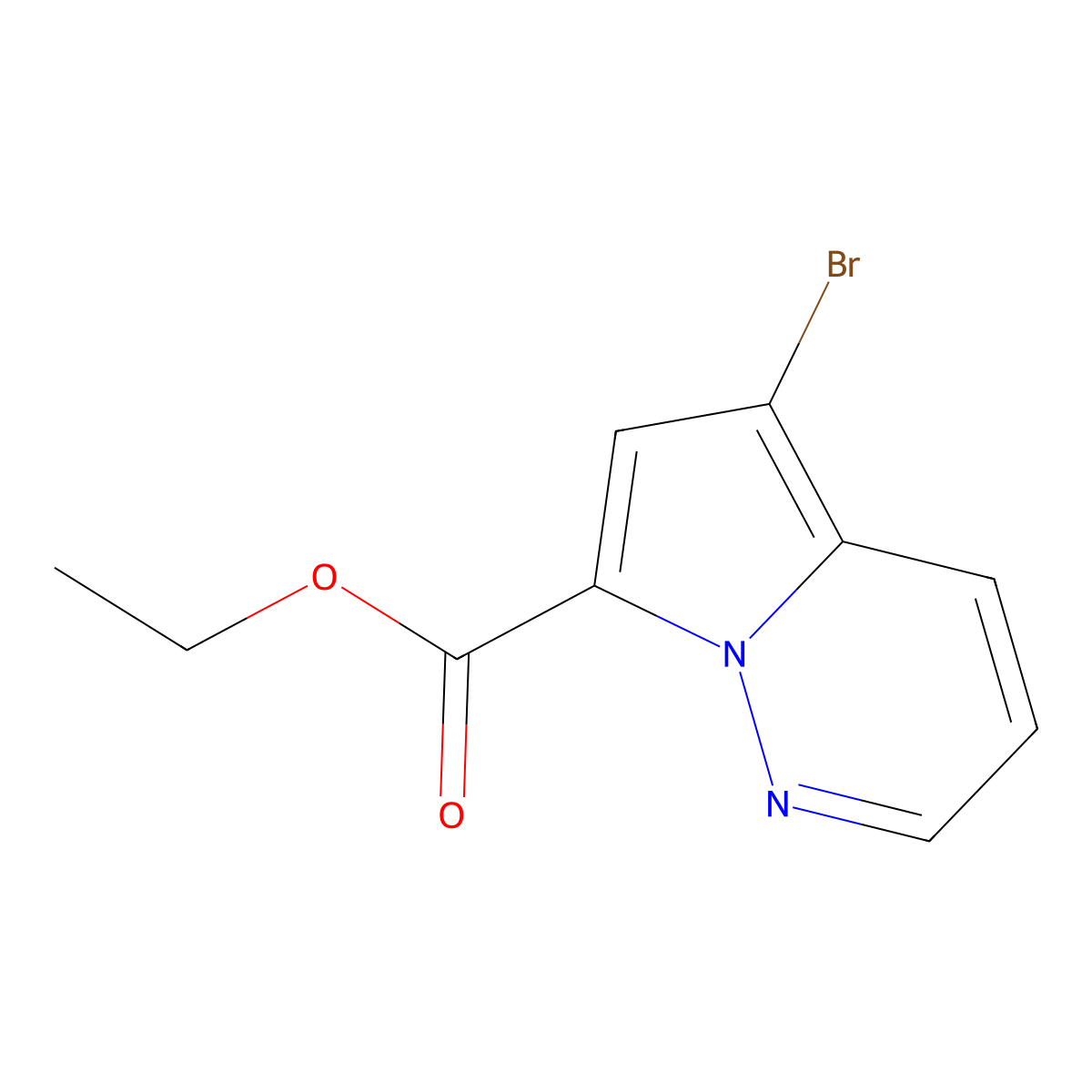 Ethyl 5-bromopyrrolo(1,2-b)pyridazine-7-carboxylate molecular structure, CAS 2490400-74-1