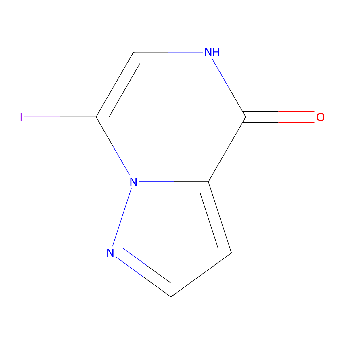 7-iodo-4H,5H-pyrazolo[1,5-a]pyrazin-4-one molecular structure, CAS 2490401-45-9