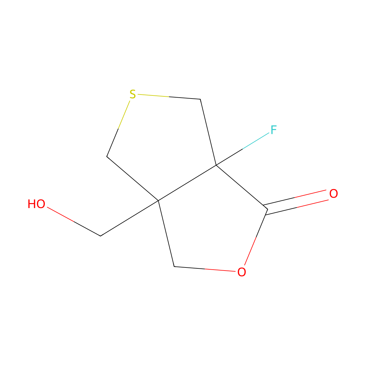 6a-Fluoro-3a-(hydroxymethyl)-hexahydrothieno[3,4-c]furan-1-one molecular structure, CAS 2490401-61-9