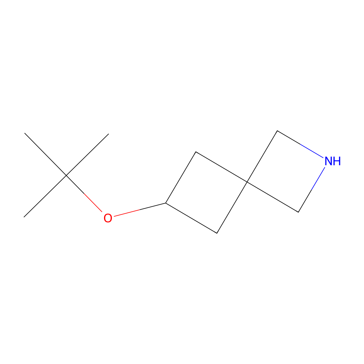 6-(Tert-butoxy)-2-azaspiro[3.3]heptane molecular structure, CAS 2490402-29-2