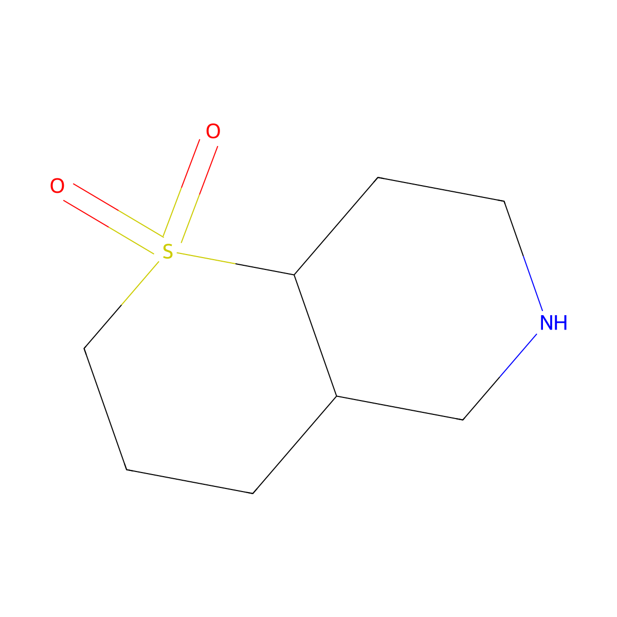 octahydro-2H-1lambda6-thiopyrano[3,2-c]pyridine-1,1-dione molecular structure, CAS 2490402-41-8