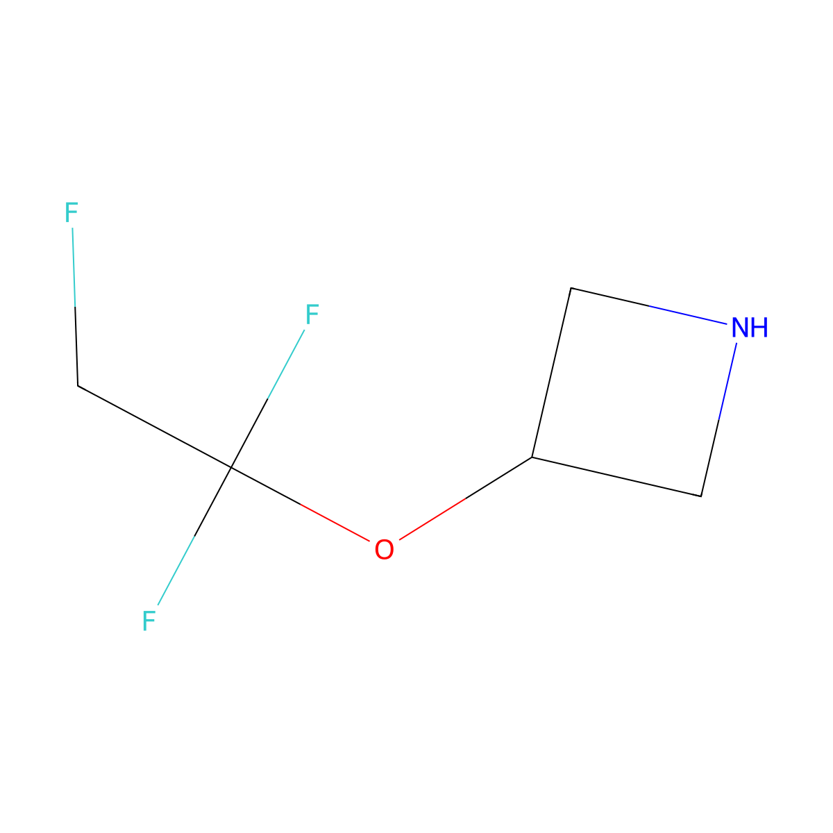 3-(1,1,2-Trifluoroethoxy)azetidine molecular structure, CAS 2490402-47-4