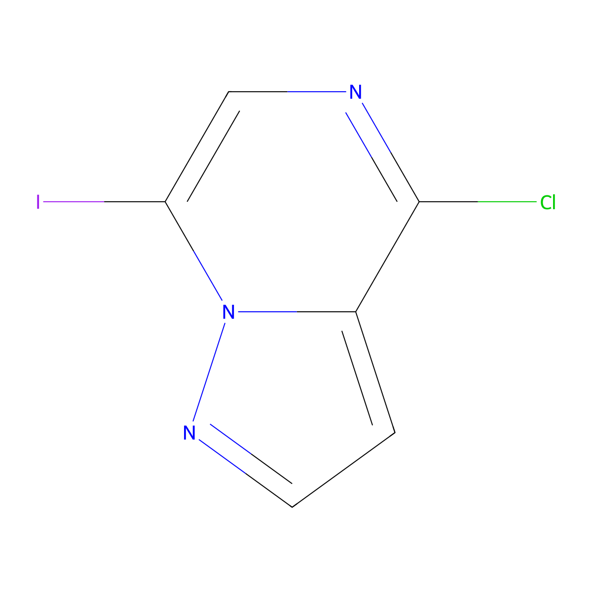 4-Chloro-7-iodopyrazolo[1,5-a]pyrazine molecular structure, CAS 2490402-50-9