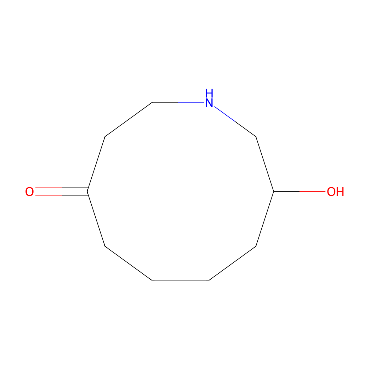 9-Hydroxyazecan-4-one molecular structure, CAS 2490402-58-7