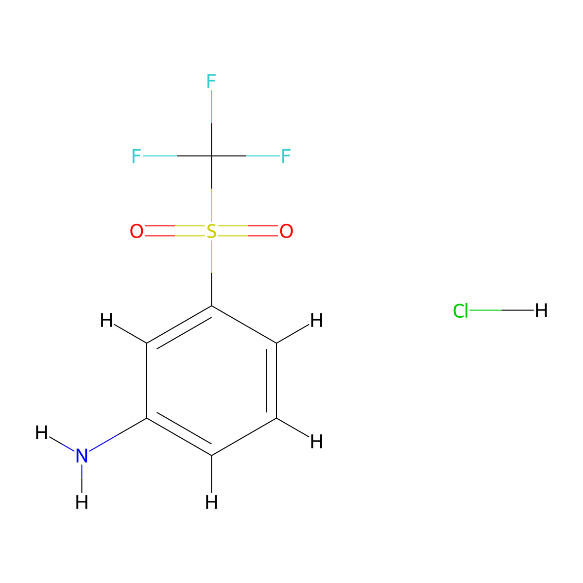 3-(Trifluoromethylsulfonyl)aniline;hydrochloride molecular structure, CAS 2490402-63-4