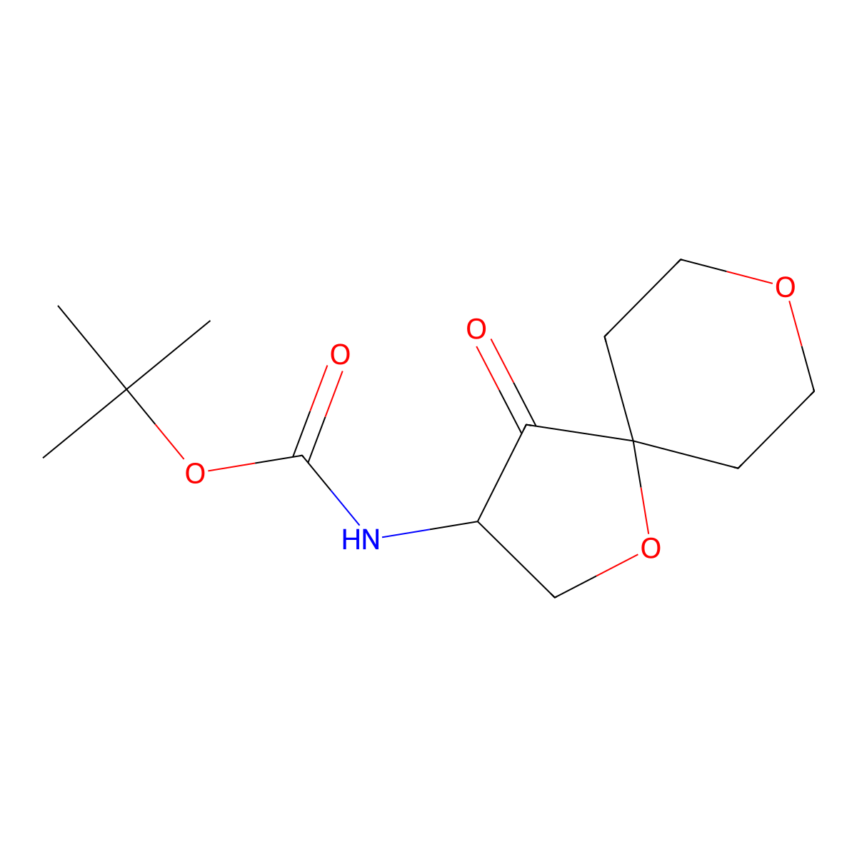 tert-butyl N-{4-oxo-1,8-dioxaspiro[4.5]decan-3-yl}carbamate molecular structure, CAS 2490403-74-0
