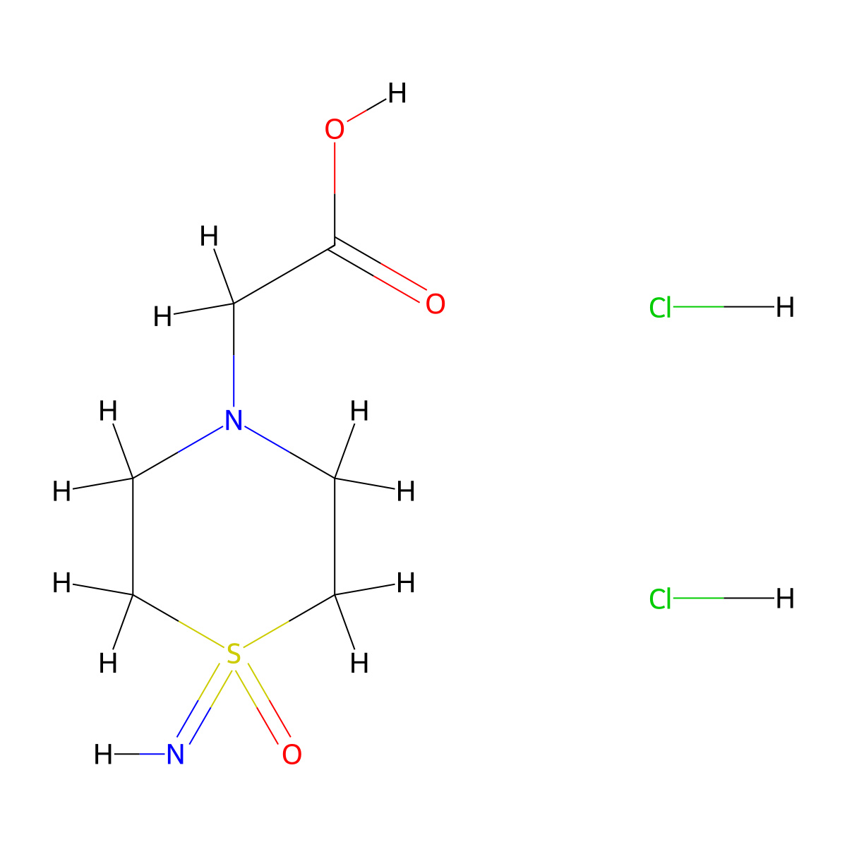 2-(1-Imino-1-oxo-1,4-thiazinan-4-yl)acetic acid;dihydrochloride molecular structure, CAS 2490403-81-9