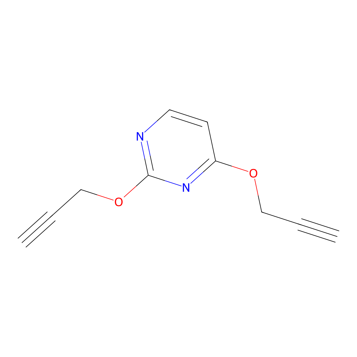2,4-Bis(prop-2-yn-1-yloxy)pyrimidine molecular structure, CAS 2490403-87-5