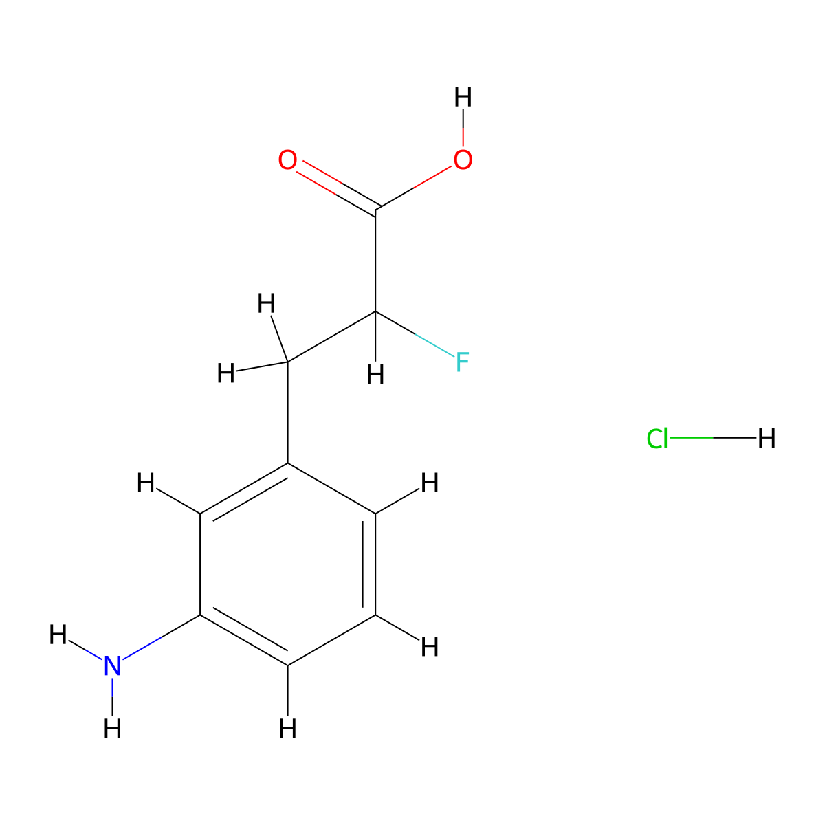 3-(3-Aminophenyl)-2-fluoropropanoicacidhydrochloride molecular structure, CAS 2490403-89-7