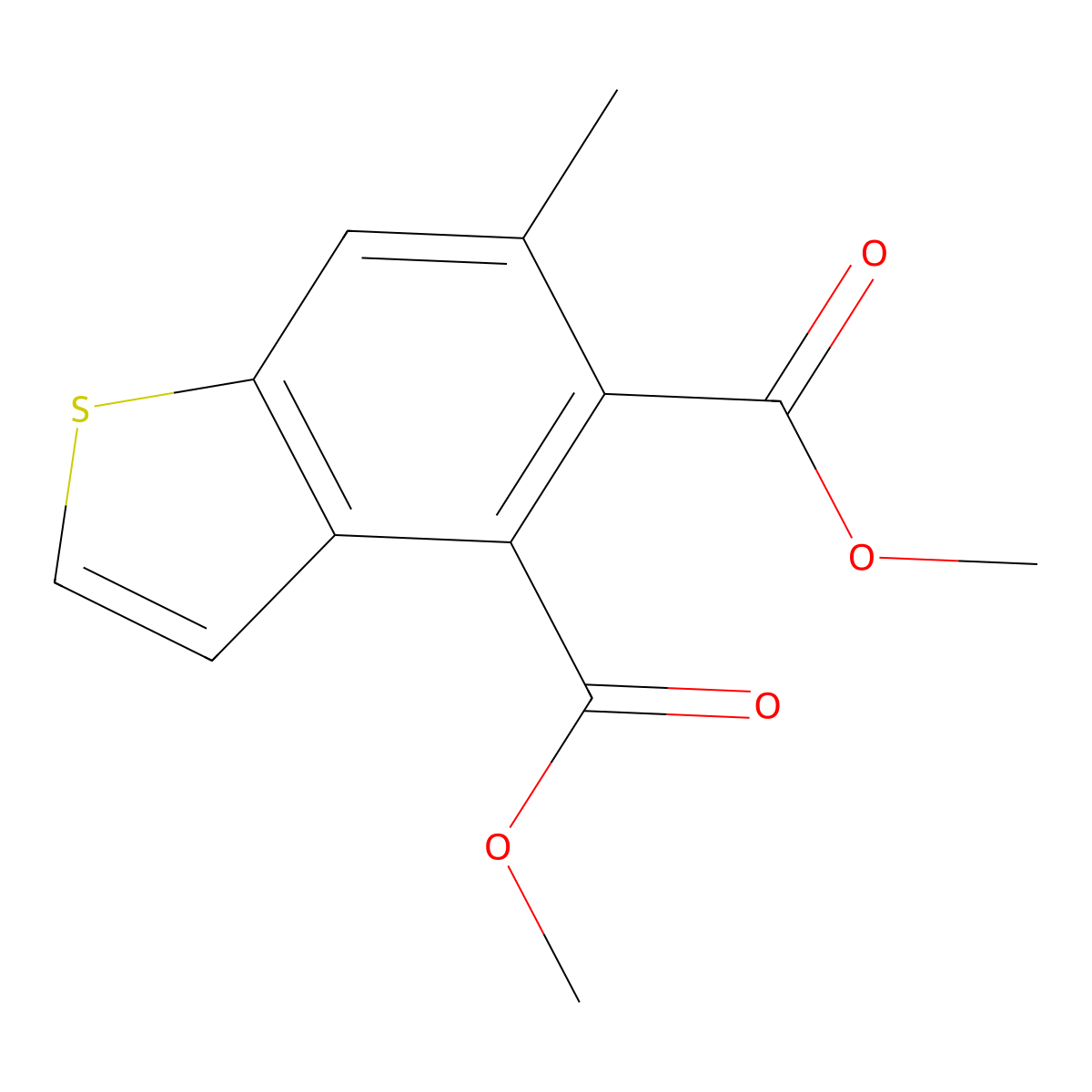 4,5-Dimethyl 6-methyl-1-benzothiophene-4,5-dicarboxylate molecular structure, CAS 2490403-97-7
