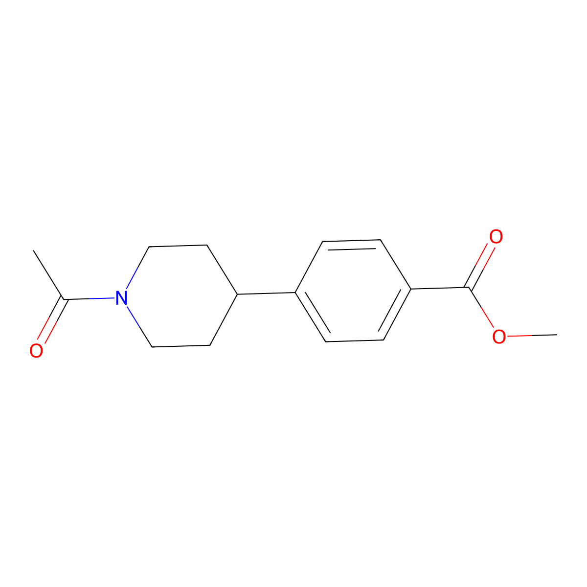Methyl 4-(1-acetylpiperidin-4-yl)benzoate molecular structure, CAS 2490403-99-9