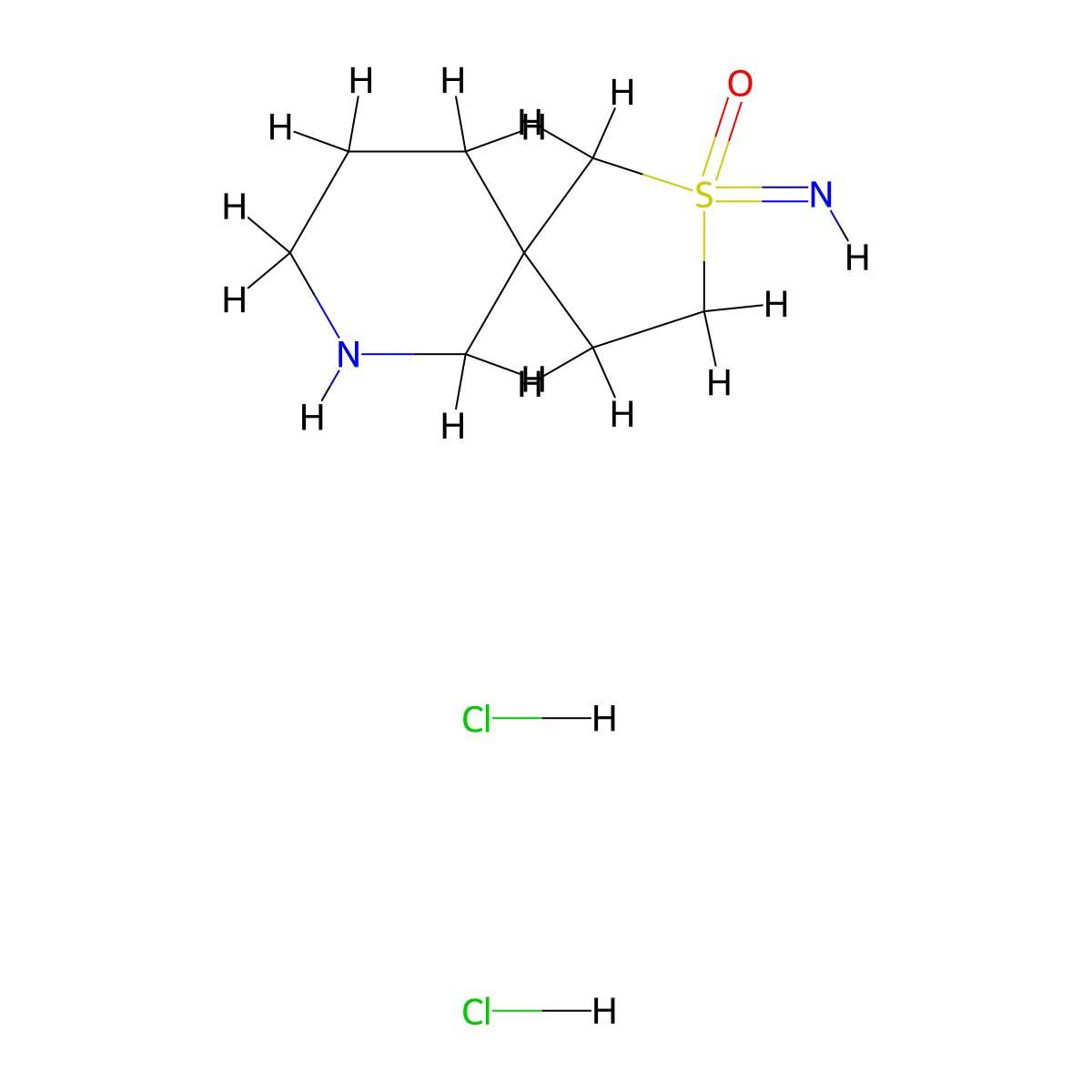 2-Imino-2lambda6-thia-7-azaspiro[4.5]decan-2-onedihydrochloride molecular structure, CAS 2490404-47-0