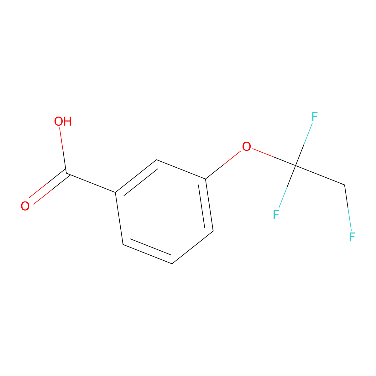 3-(1,1,2-Trifluoroethoxy)benzoic acid molecular structure, CAS 2490404-49-2