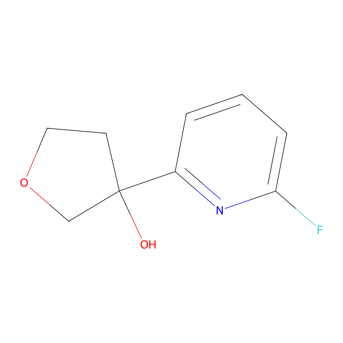 3-(6-Fluoropyridin-2-yl)oxolan-3-ol molecular structure, CAS 2490404-53-8