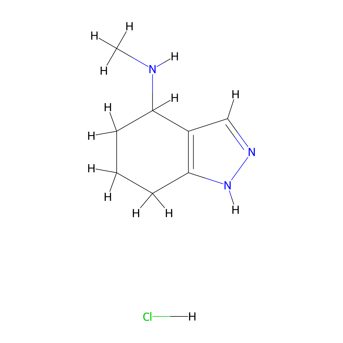 N-methyl-4,5,6,7-tetrahydro-1H-indazol-4-amine hydrochloride molecular structure, CAS 2490405-92-8