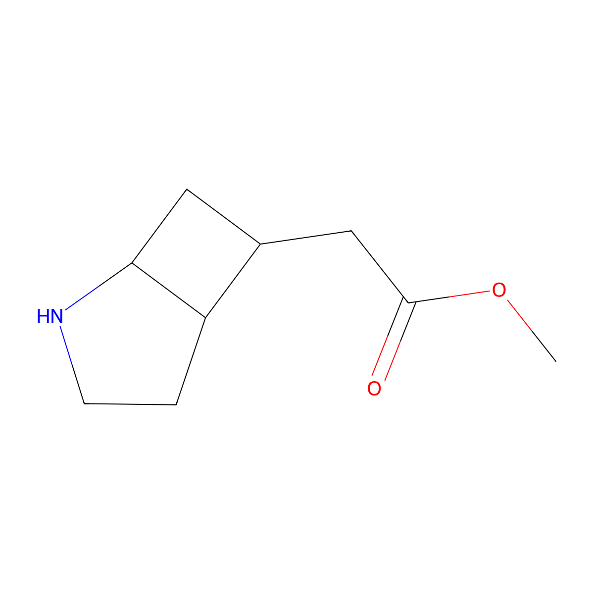 Methyl 2-{2-azabicyclo[3.2.0]heptan-6-yl}acetate molecular structure, CAS 2490406-18-1