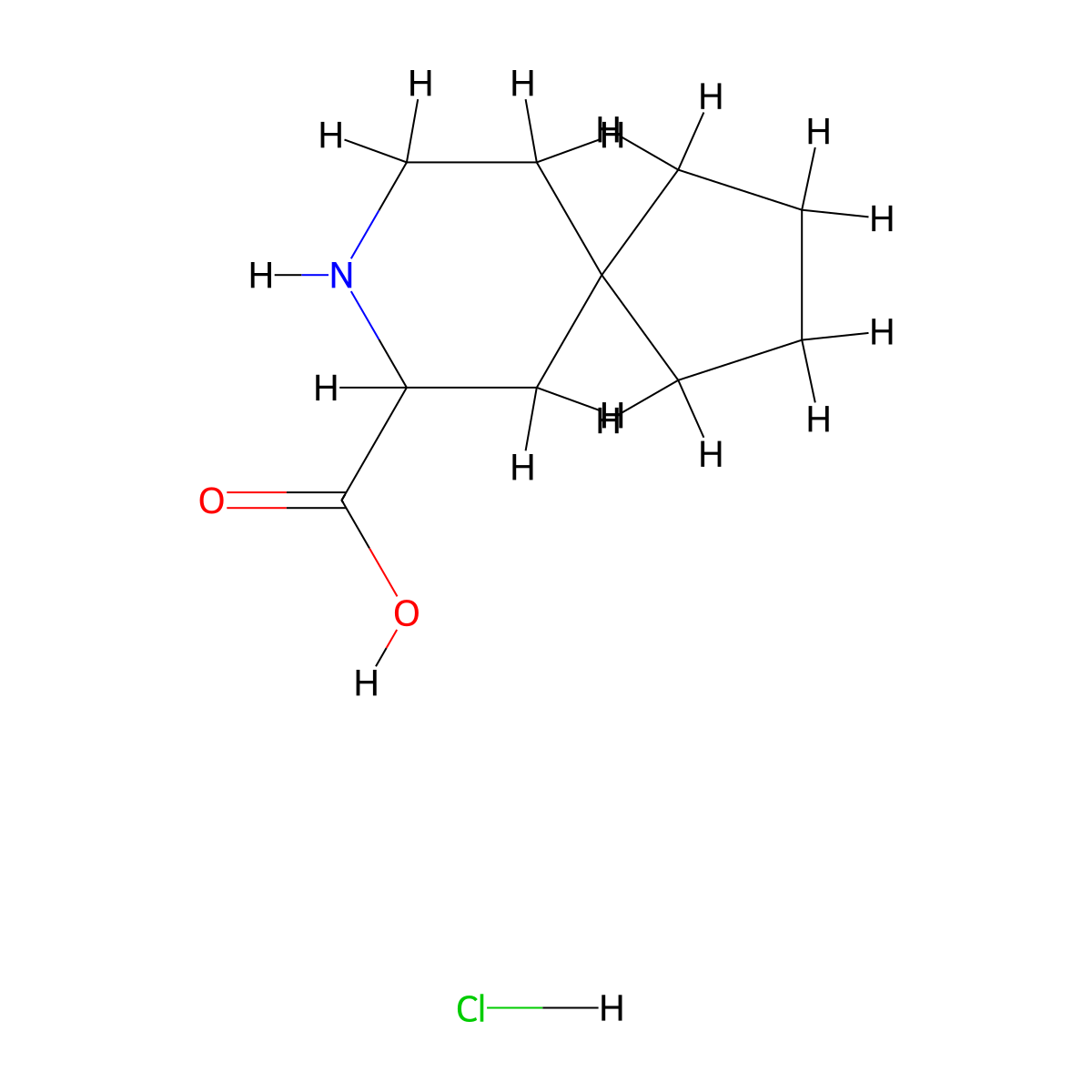 8-Azaspiro(4.5)decane-7-carboxylic acid hydrochloride molecular structure, CAS 2490406-68-1