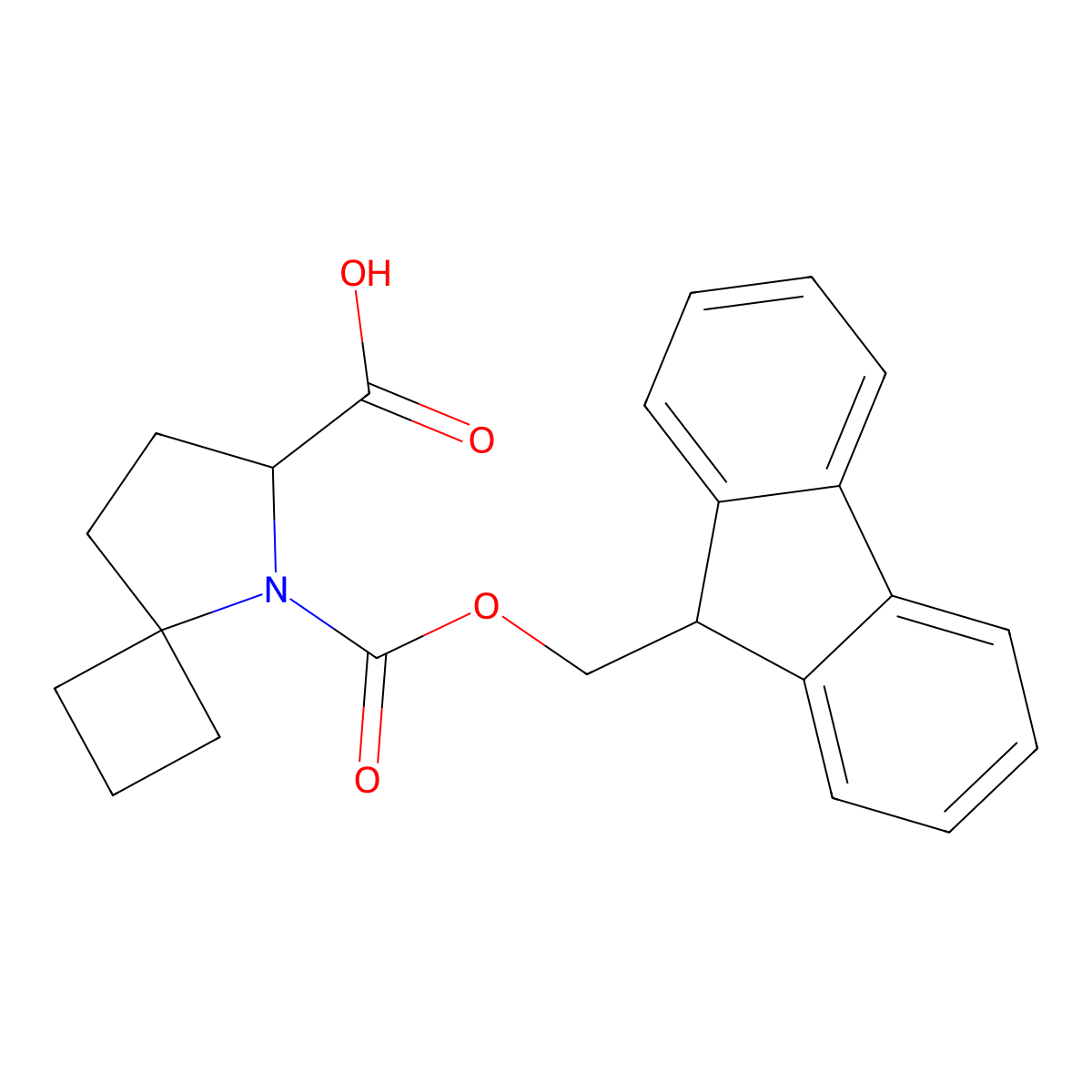 5-{[(9H-fluoren-9-yl)methoxy]carbonyl}-5-azaspiro[3.4]octane-6-carboxylic acid molecular structure, CAS 2490406-75-0