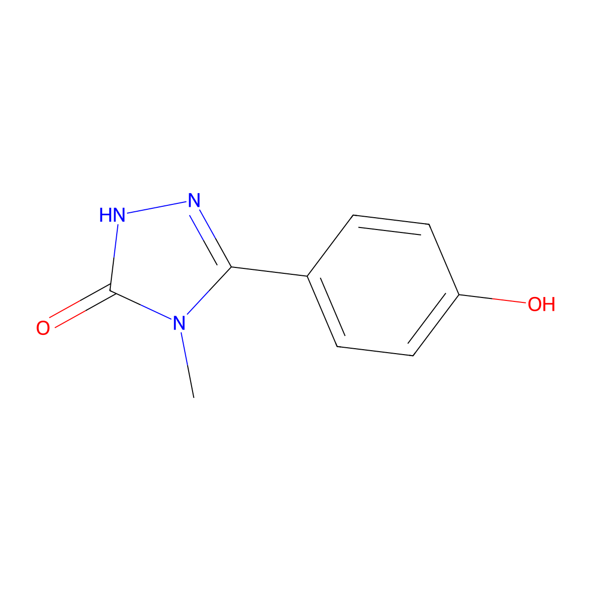 3-(4-hydroxyphenyl)-4-methyl-4,5-dihydro-1H-1,2,4-triazol-5-one molecular structure, CAS 2490406-78-3