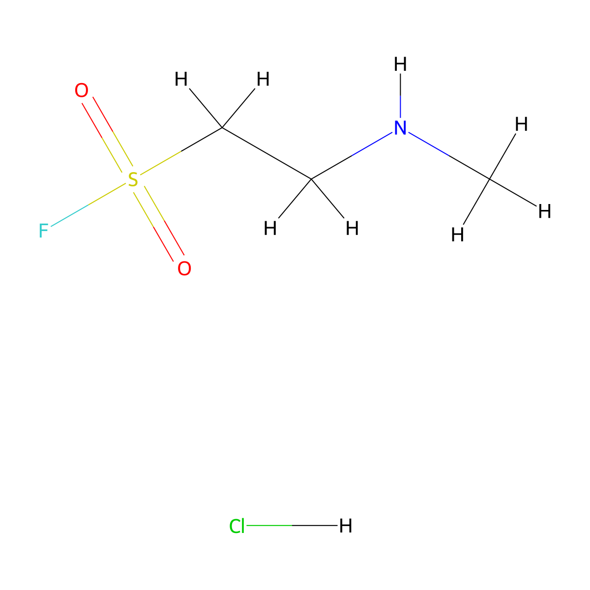 2-(Methylamino)ethane-1-sulfonylfluoridehydrochloride molecular structure, CAS 2490406-85-2