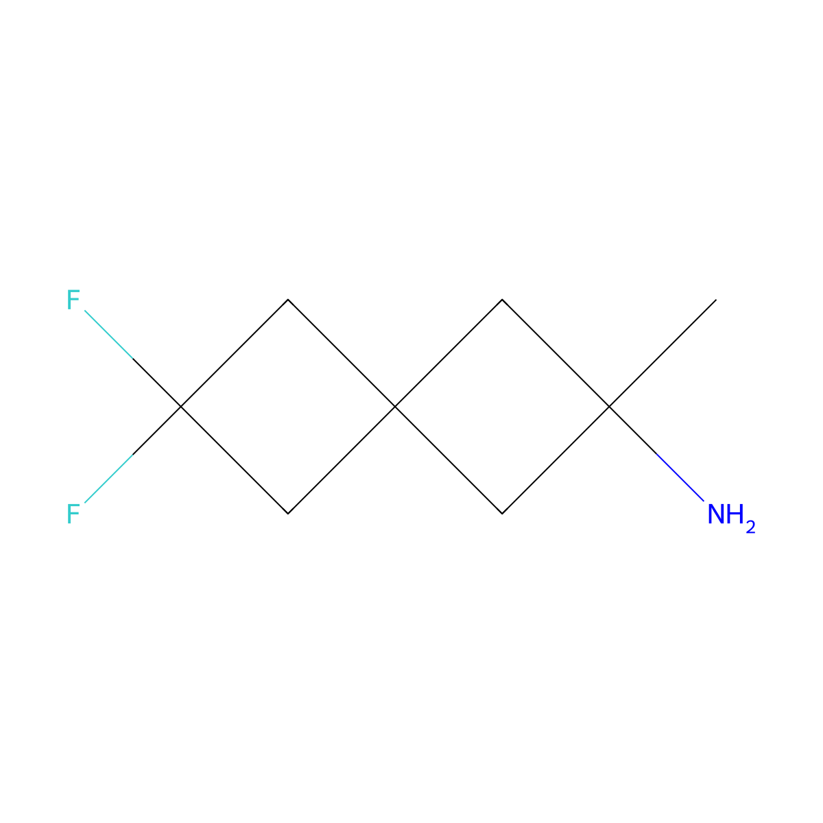 6,6-Difluoro-2-methylspiro[3.3]heptan-2-amine molecular structure, CAS 2490406-94-3