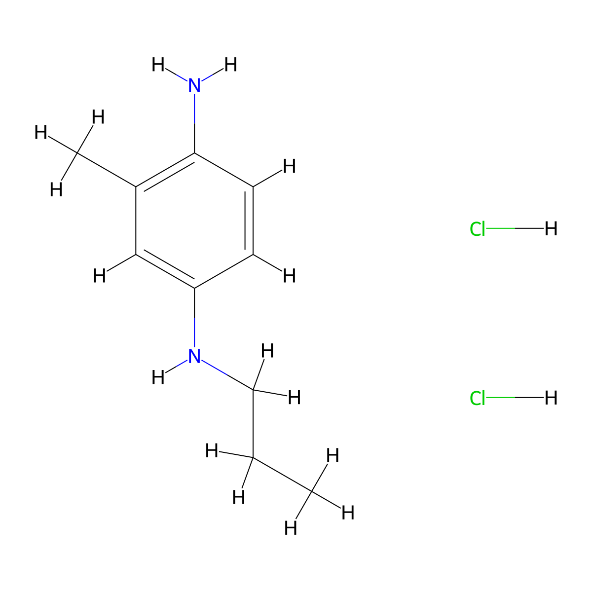 3-methyl-N1-propylbenzene-1,4-diamine dihydrochloride molecular structure, CAS 2490407-02-6