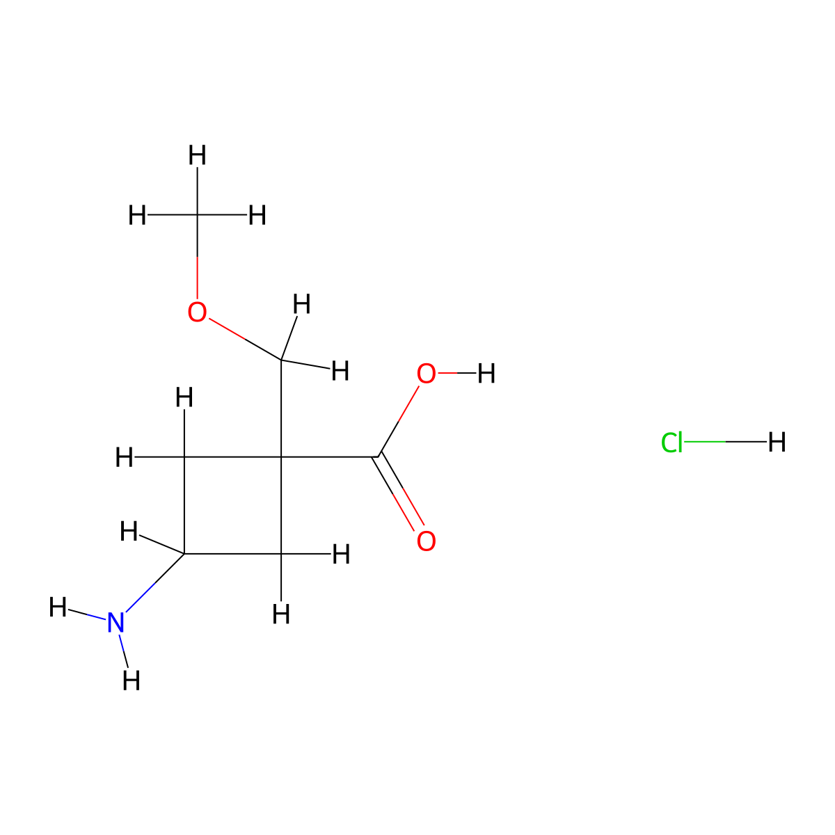 3-Amino-1-(methoxymethyl)cyclobutane-1-carboxylic acid hydrochloride molecular structure, CAS 2490412-69-4