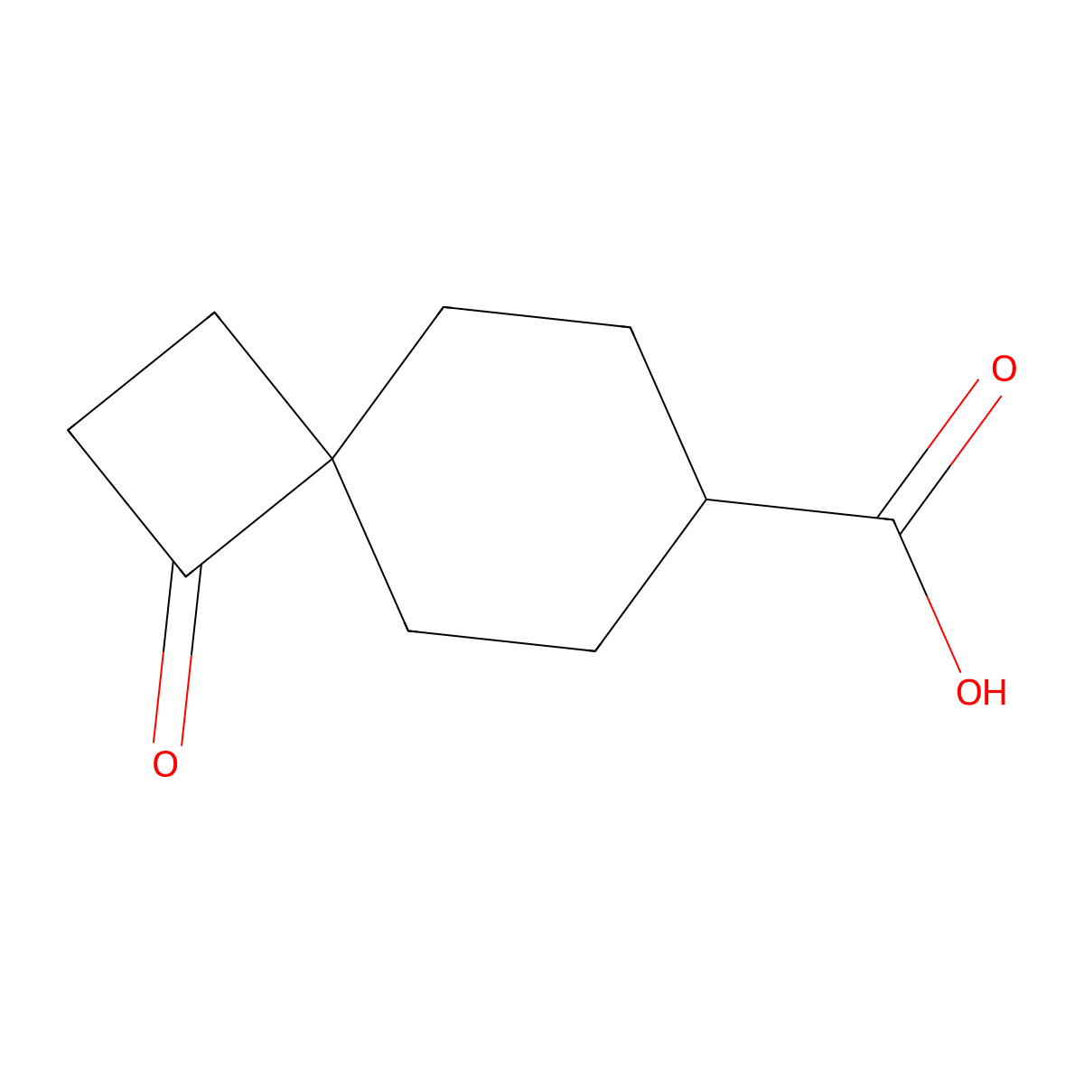 1-Oxospiro[3.5]nonane-7-carboxylic acid molecular structure, CAS 2490412-82-1