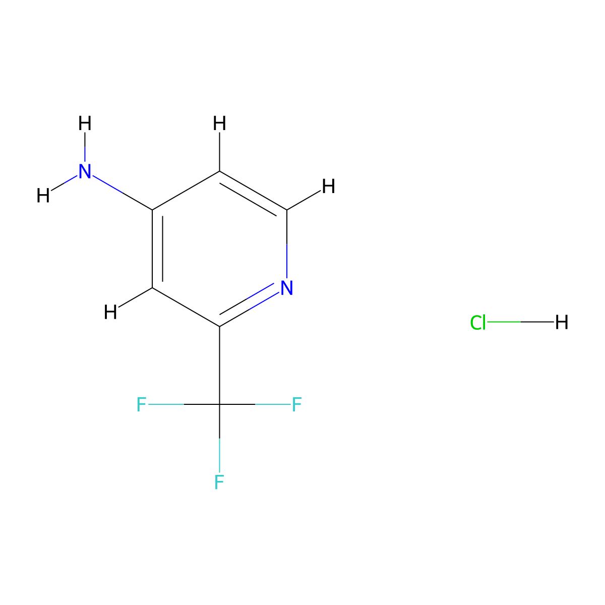 2-(Trifluoromethyl)pyridin-4-amine hydrochloride molecular structure, CAS 2490412-85-4