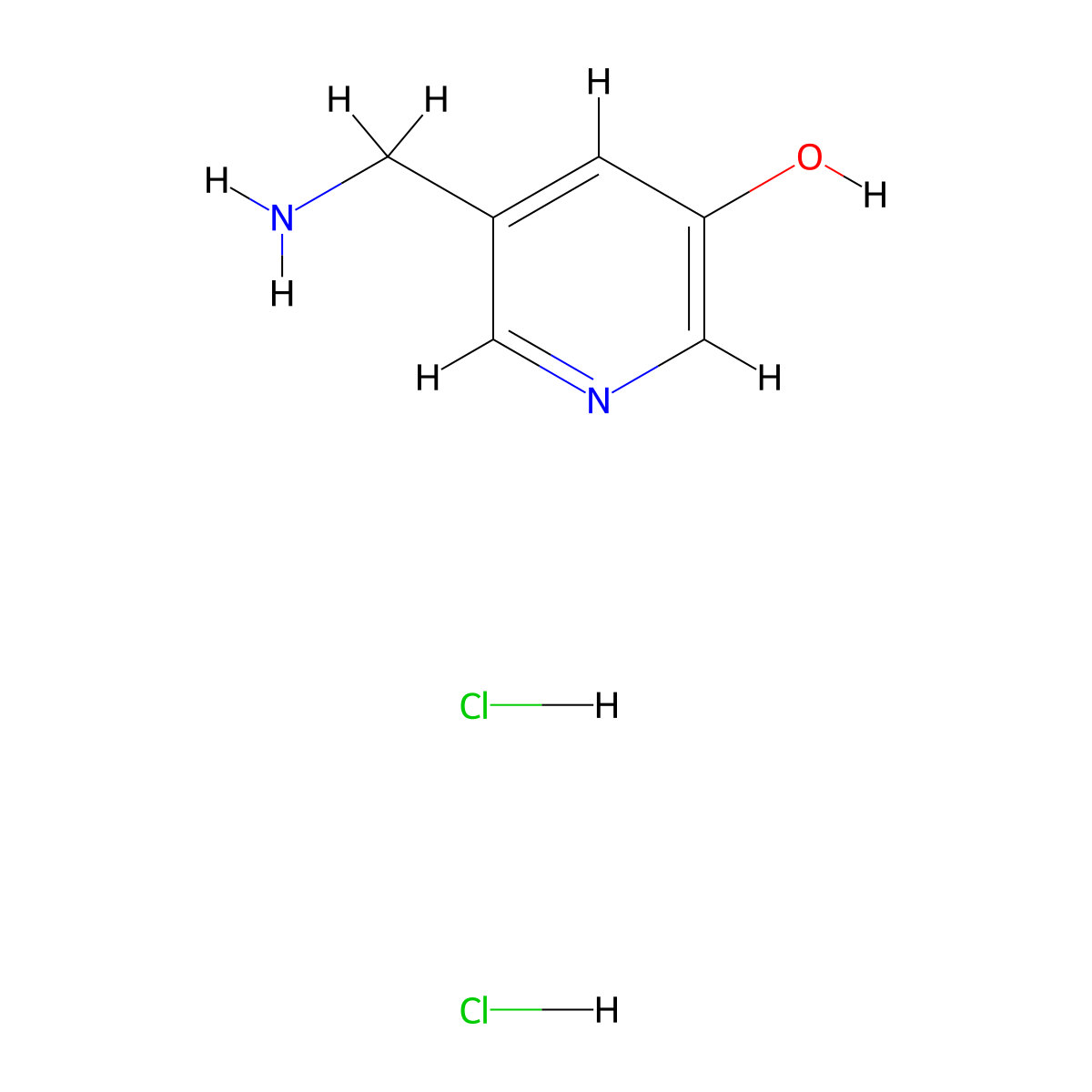 5-(Aminomethyl)pyridin-3-ol dihydrochloride molecular structure, CAS 2490412-87-6