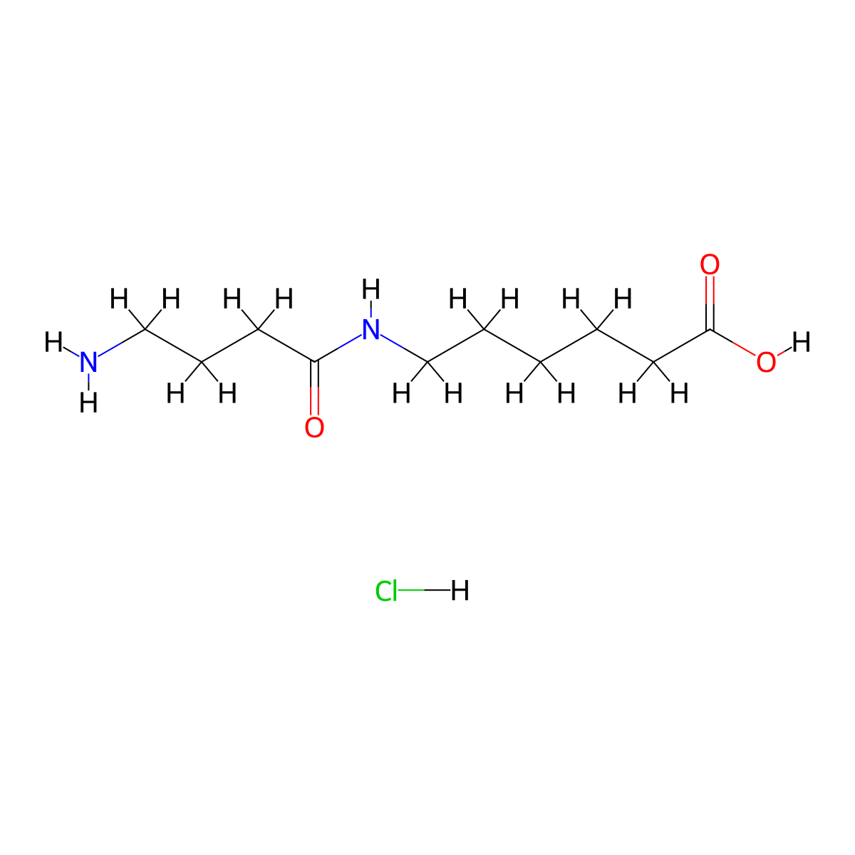 6-(4-Aminobutanamido)hexanoic acid hydrochloride molecular structure, CAS 2490412-92-3