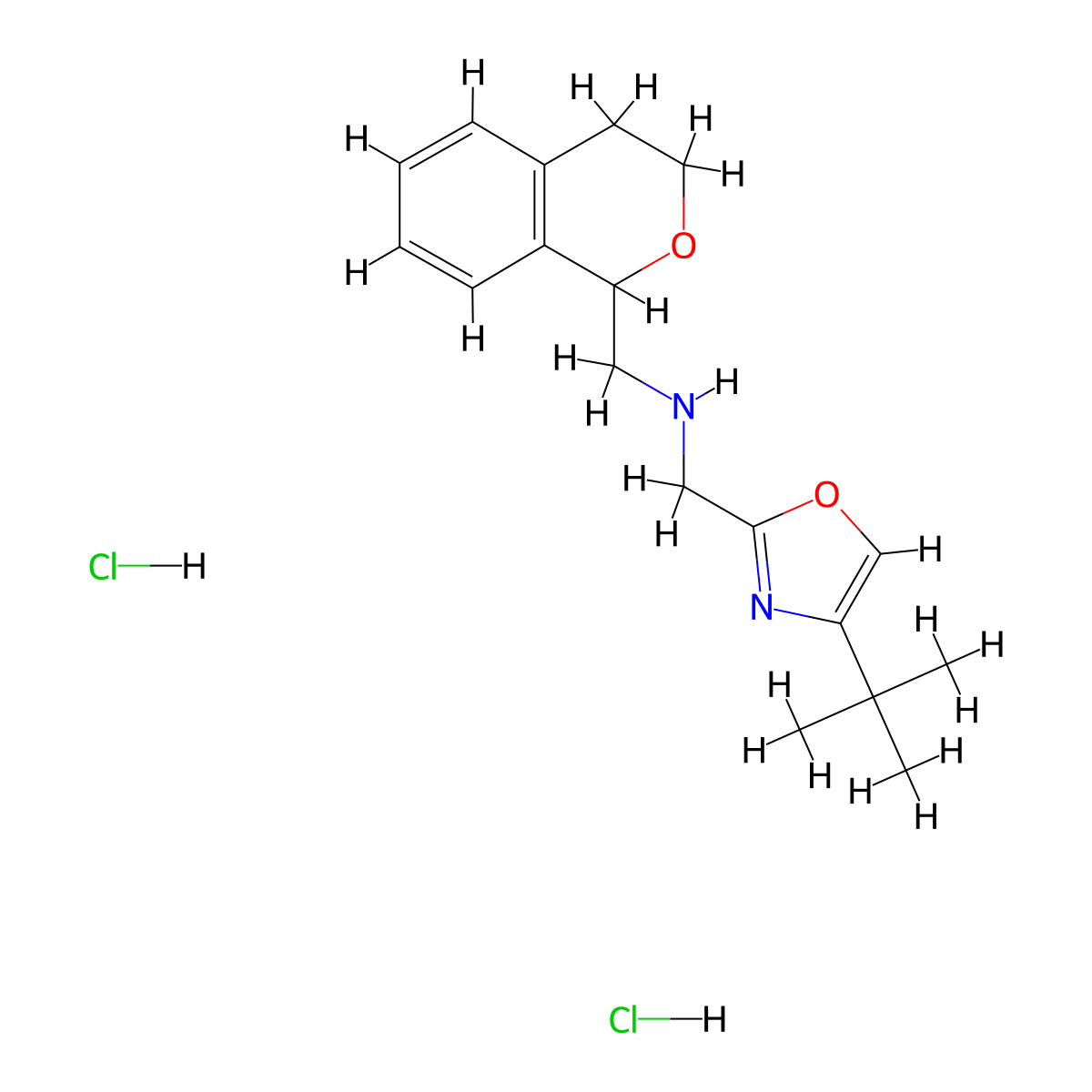 [(4-tert-butyl-1,3-oxazol-2-yl)methyl][(3,4-dihydro-1H-2-benzopyran-1-yl)methyl]amine dihydrochloride molecular structure, CAS 2490412-98-9