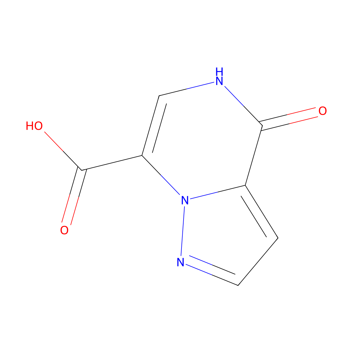 4-oxo-4H,5H-pyrazolo(1,5-a)pyrazine-7-carboxylic acid molecular structure, CAS 2490418-50-1